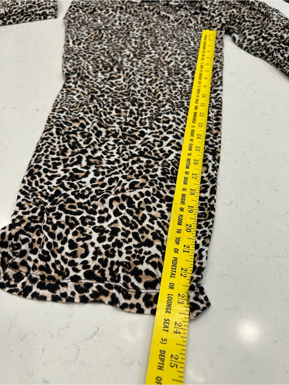 Women's Leopard Print Pajama Set - Taupe & Black Sleep Top and Pants - Picture 9 of 10